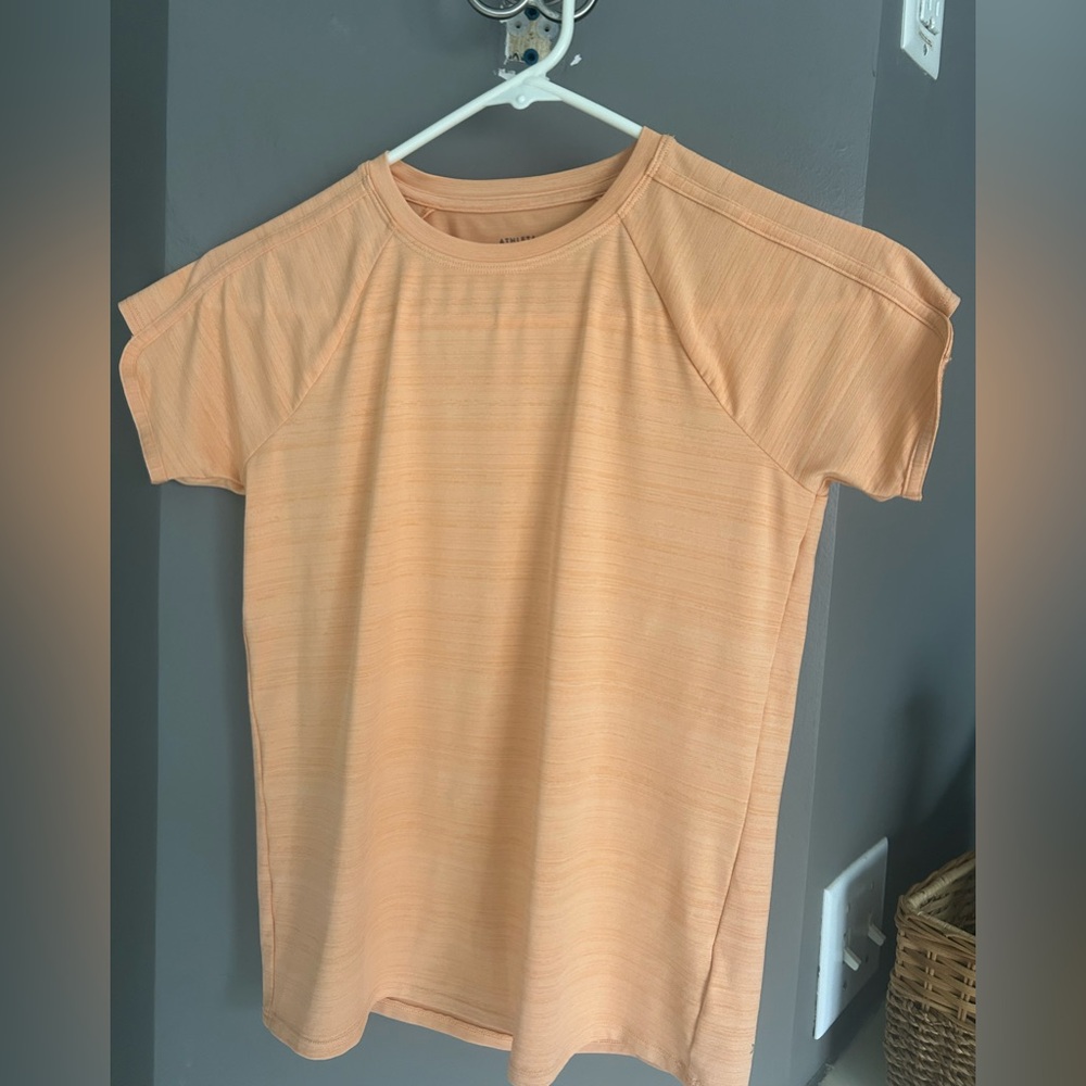 Athleta Girl sunburst power up sport length short sleeve tee size large 12